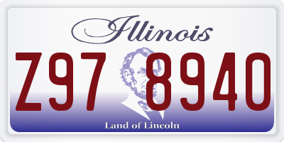 IL license plate Z978940