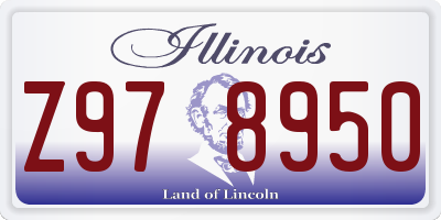 IL license plate Z978950