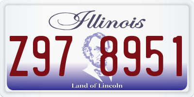 IL license plate Z978951