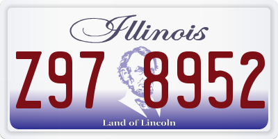 IL license plate Z978952