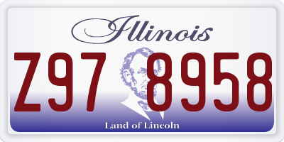 IL license plate Z978958