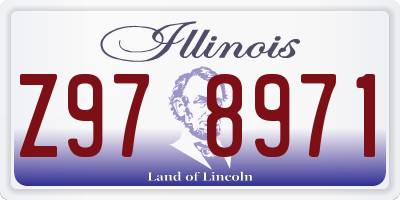 IL license plate Z978971