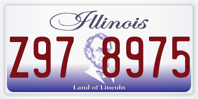 IL license plate Z978975