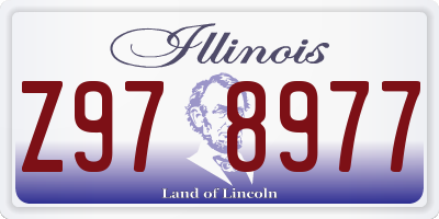 IL license plate Z978977