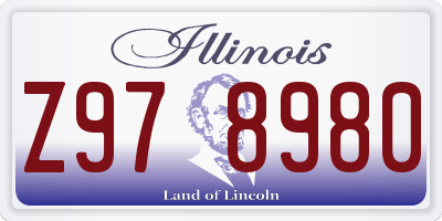 IL license plate Z978980