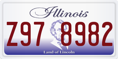 IL license plate Z978982
