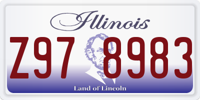 IL license plate Z978983