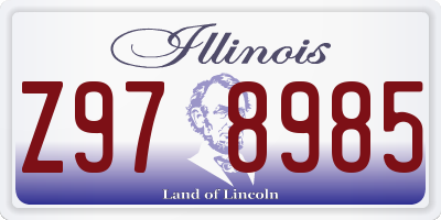 IL license plate Z978985