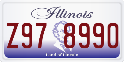 IL license plate Z978990