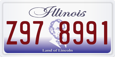 IL license plate Z978991