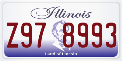 IL license plate Z978993