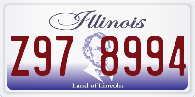 IL license plate Z978994