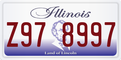 IL license plate Z978997