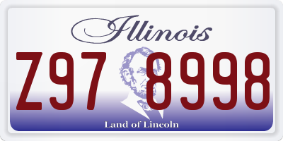 IL license plate Z978998