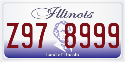 IL license plate Z978999