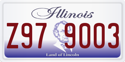 IL license plate Z979003