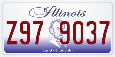 IL license plate Z979037