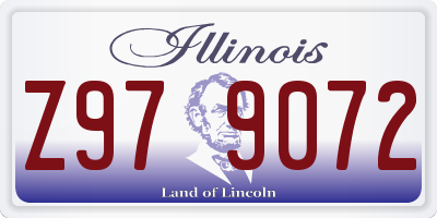 IL license plate Z979072