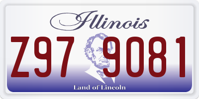 IL license plate Z979081