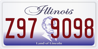 IL license plate Z979098