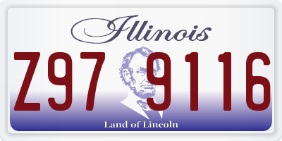IL license plate Z979116