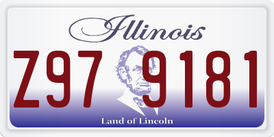IL license plate Z979181