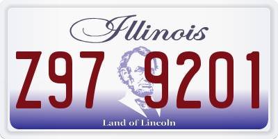 IL license plate Z979201