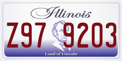 IL license plate Z979203