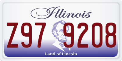 IL license plate Z979208