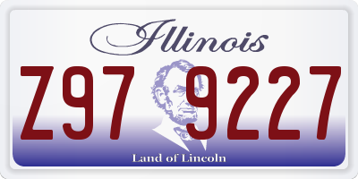 IL license plate Z979227