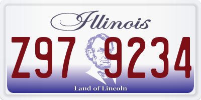IL license plate Z979234