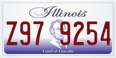 IL license plate Z979254