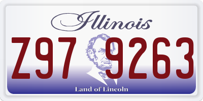 IL license plate Z979263