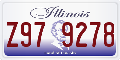 IL license plate Z979278