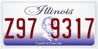 IL license plate Z979317