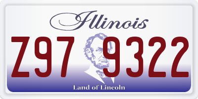IL license plate Z979322
