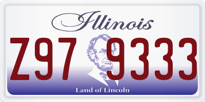 IL license plate Z979333