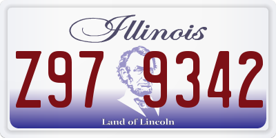 IL license plate Z979342