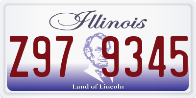 IL license plate Z979345
