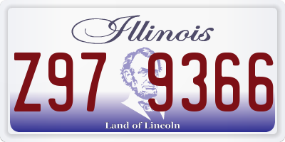 IL license plate Z979366