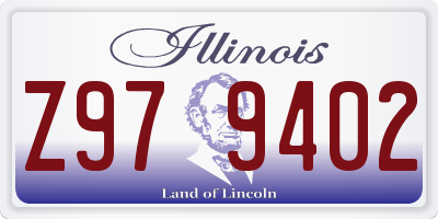 IL license plate Z979402