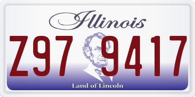 IL license plate Z979417