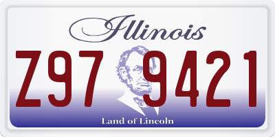 IL license plate Z979421
