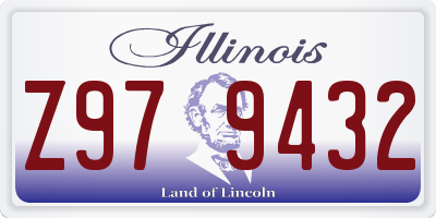 IL license plate Z979432