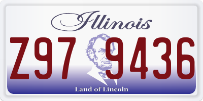 IL license plate Z979436
