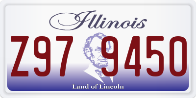 IL license plate Z979450