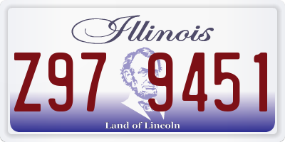 IL license plate Z979451