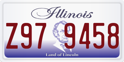 IL license plate Z979458