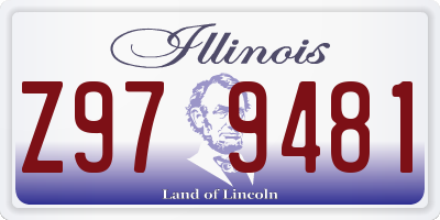IL license plate Z979481