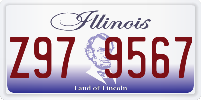 IL license plate Z979567